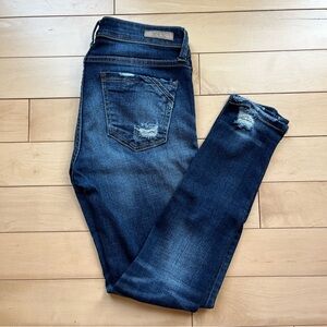 EUC Buckle Black Skinny Jeans Size 26